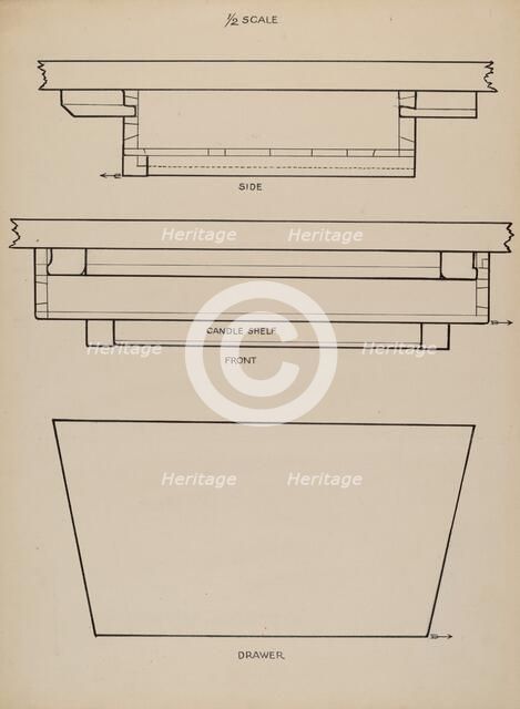 Writing Arm Chair, c. 1940. Creator: Rolland Livingstone.