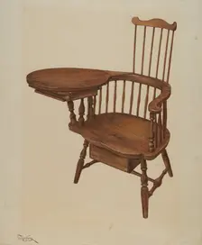 Writing Armchair, 1940. Creator: Rolland Livingstone