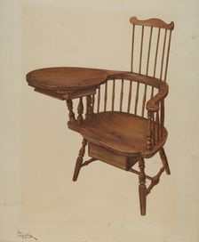 Writing Armchair, 1940. Creator: Rolland Livingstone
