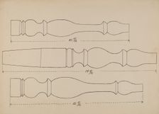 Writing Armchair, c. 1940. Creator: Rolland Livingstone