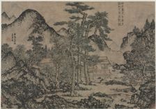 Writing Books under the Pine Trees, 1279-1368. Creator: Wang Meng (Chinese, c. 1308-1385)