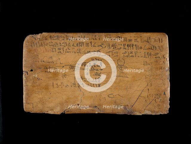Writing board with lines from 'The Hymn to the Nile Flood', XIXth Dynasty (c1292-c1190 BC). Artist: Unknown.