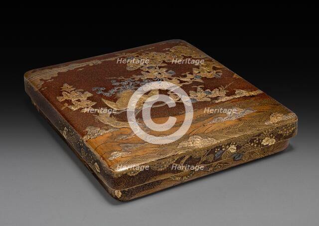 Writing Box (Suzuribako) with Phoenix in Paulownia, c. 1573-1599. Creator: Unknown.