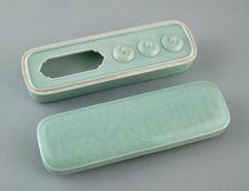 Writing Box with Dragons amid Clouds, Fitted with..., Qing dynasty, Qianlong reign (1736-1795). Creator: Unknown