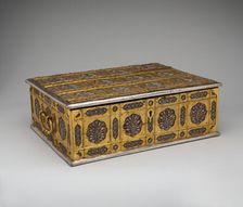 Writing Box with Lattice and Flower Design, India, mid-17th century. Creator: Unknown