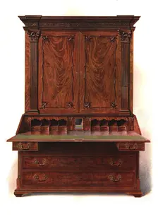 Writing cabinet, 1906. Artist: Shirley Slocombe