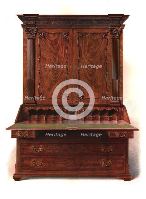 Writing cabinet, 1906. Artist: Shirley Slocombe.