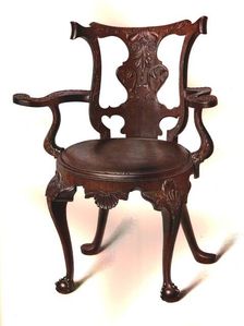 Writing chair, 1906. Artist: Shirley Slocombe