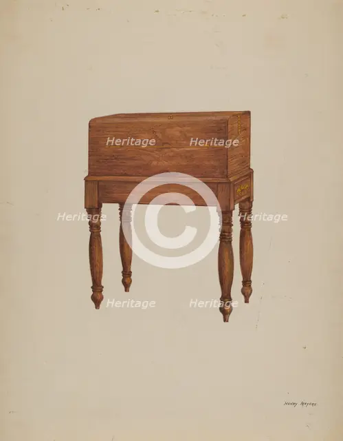 Writing Desk, 1935/1942. Creator: Henry Meyers.