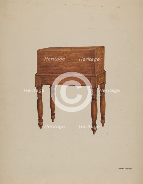 Writing Desk, 1935/1942. Creator: Henry Meyers.