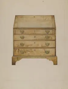 Writing Desk, 1935/1942. Creator: Robert Birrell