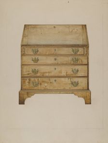 Writing Desk, 1935/1942. Creator: Robert Birrell