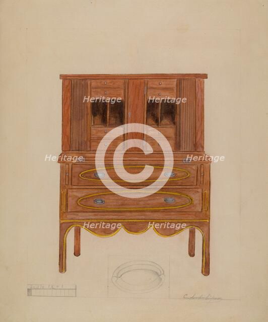 Writing Desk, 1935/1942. Creator: Columbus Simpson.
