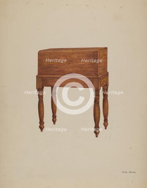 Writing Desk, 1935/1942. Creator: Henry Meyers.