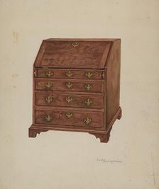 Writing Desk, 1937. Creator: Carl Buergerniss