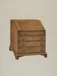 Writing Desk, 1939. Creator: Carl Buergerniss