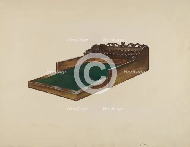 Writing Desk, 1941. Creator: Herbert S. Frere.