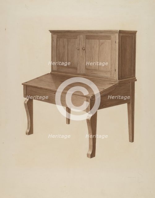 Writing Desk, c. 1940. Creators: Joe Brennan, Jesus Pena.