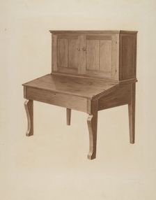 Writing Desk, c. 1940. Creators: Joe Brennan, Jesus Pena