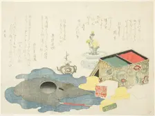 Writing Implements and Seals, Japan, 1799 or 1811. Creator: Kubo Shunman