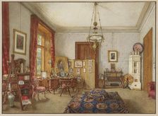 Writing room in the Palais of Archduke Karl Ludwig of Austria in Vienna, 1892. Creator: Alt, Franz (1821-1914)