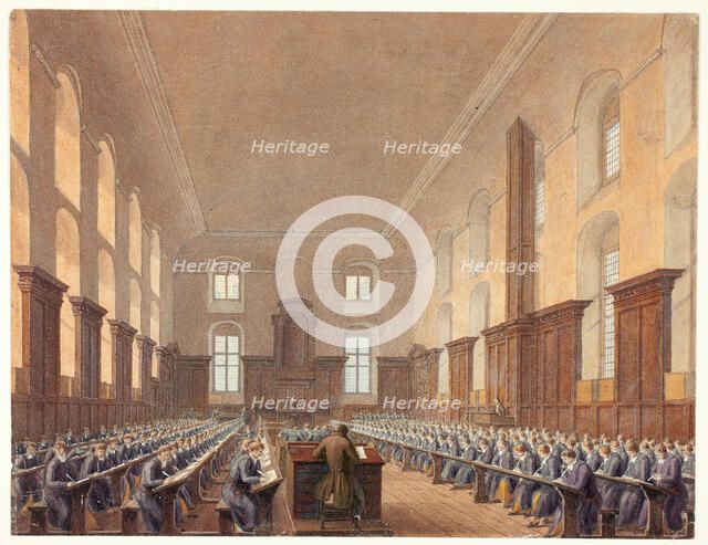 Writing School, Christ's Hospital, n.d. Creator: Frederick Mackenzie.