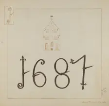 Wrought Iron Numerals, c. 1937. Creator: Samuel Fineman