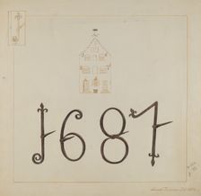 Wrought Iron Numerals, c. 1937. Creator: Samuel Fineman