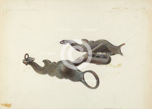 Wrought Iron Bit, c. 1937. Creator: Gerald Transpota.