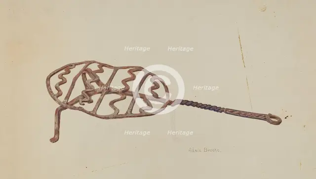 Wrought Iron Broiler, c. 1938. Creator: Adele Brooks.