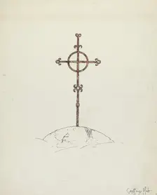Wrought Iron Cross, 1935/1942. Creator: Geoffrey Holt