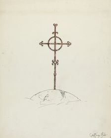 Wrought Iron Cross, 1935/1942. Creator: Geoffrey Holt
