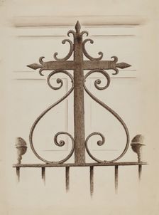 Wrought Iron Cross, 1935/1942. Creator: Unknown