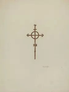 Wrought Iron Cross, Campanario, c. 1936. Creator: Cornelius Christoffels