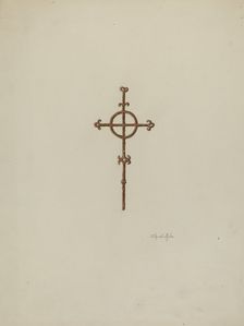 Wrought Iron Cross, Campanario, c. 1936. Creator: Cornelius Christoffels