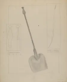 Wrought Iron Fireplace Shovel, c. 1936. Creator: Donald Streeter