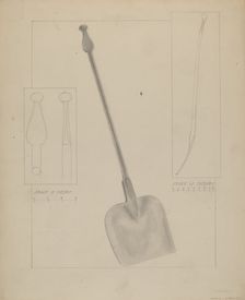 Wrought Iron Fireplace Shovel, c. 1936. Creator: Donald Streeter