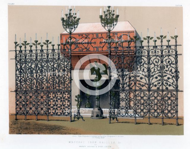 'Wrought Iron Grilles', 19th century.Artist: John Burley Waring