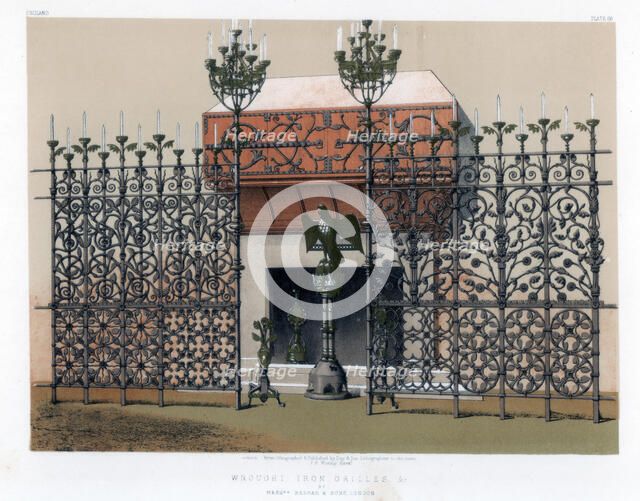 'Wrought Iron Grilles', 19th century.Artist: John Burley Waring