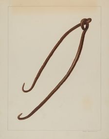 Wrought Iron Pot Hooks, c. 1938. Creator: Fred Hassebrock