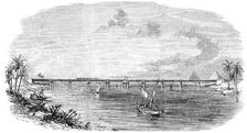 Wrought-Iron Railway-Bridge across the Nile, at Benha, 1856. Creator: Unknown
