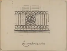 Wrought Iron Railing, c. 1936. Creator: Ray Price