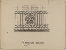 Wrought Iron Railing, c. 1936. Creator: Ray Price
