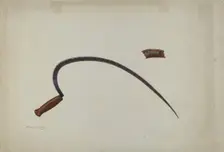 Wrought Iron Sickle, c. 1940. Creator: Frank Gray