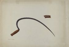 Wrought Iron Sickle, c. 1940. Creator: Frank Gray