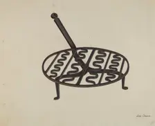 Wrought Iron Trivet, c. 1941. Creator: Lon Cronk