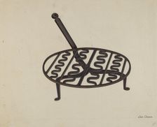 Wrought Iron Trivet, c. 1941. Creator: Lon Cronk