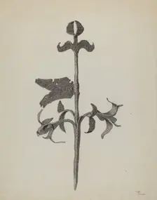Wrought Iron Weather Vane, c. 1937. Creator: Hugh Clarke