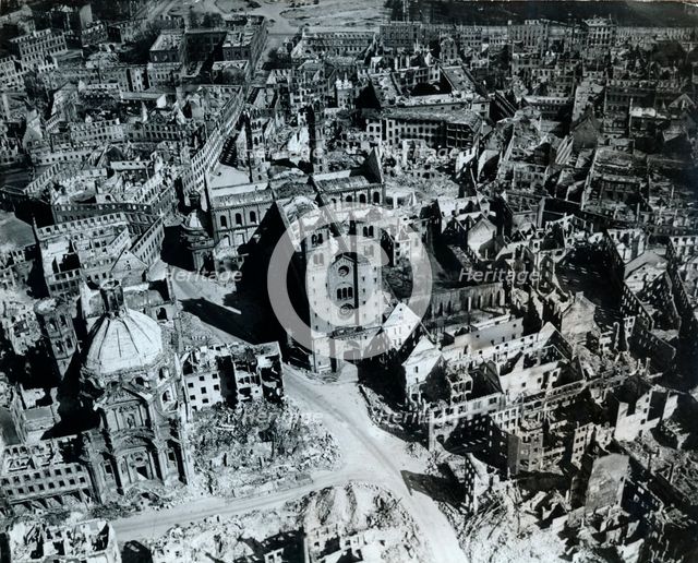 Würzburg, Germany, after Allied bombing, World War II, 1945. Creator: Unknown.