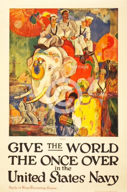 WW1 Recruitment Poster for the US Navy, 1919. 